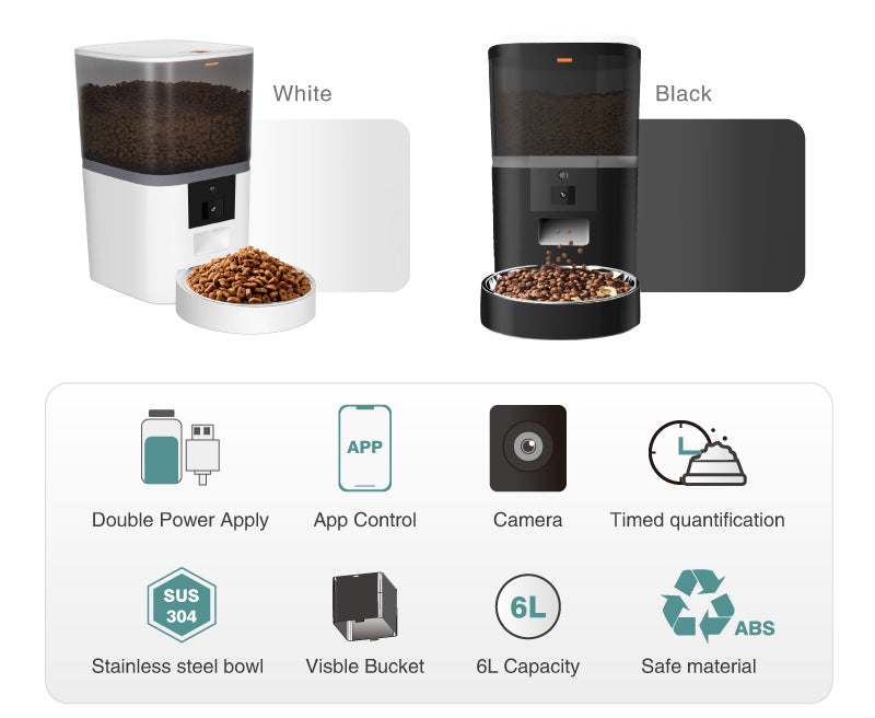 Smart Pet Feeder with HD Video Camera & App Control | Automatic Cat & Dog Feeder