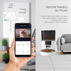 Smart Pet Feeder with HD Video Camera & App Control | Automatic Cat & Dog Feeder
