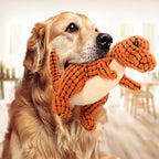 Dino Squeaky Plush Dog Toy