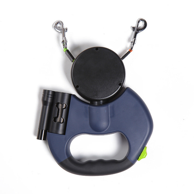 Retractable Dual Dog Leash with Lights