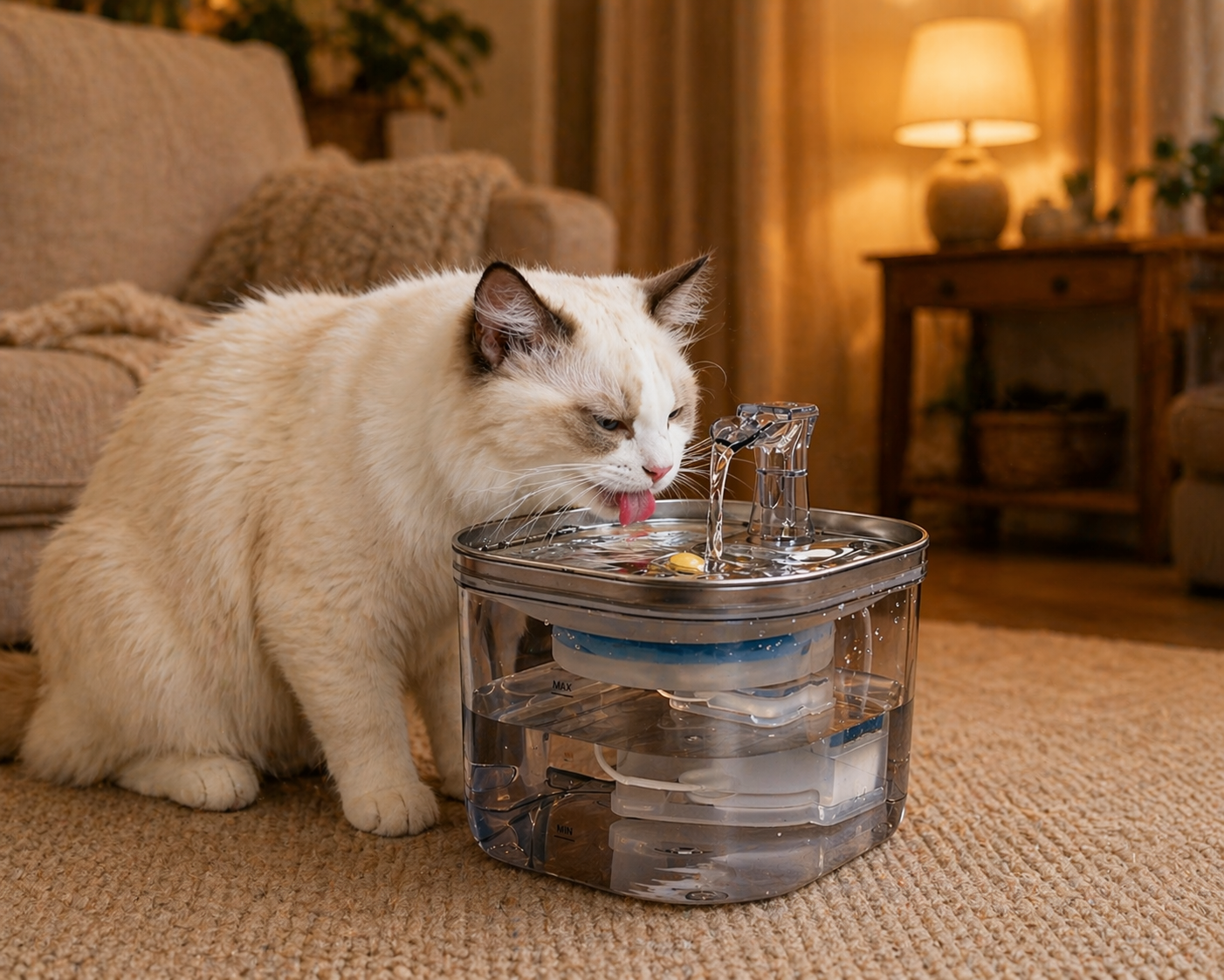 Smart Pet Water Fountain – Stainless Steel