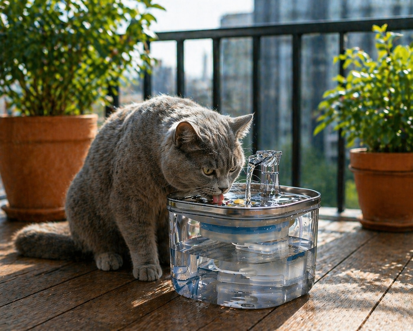Smart Pet Water Fountain – Stainless Steel