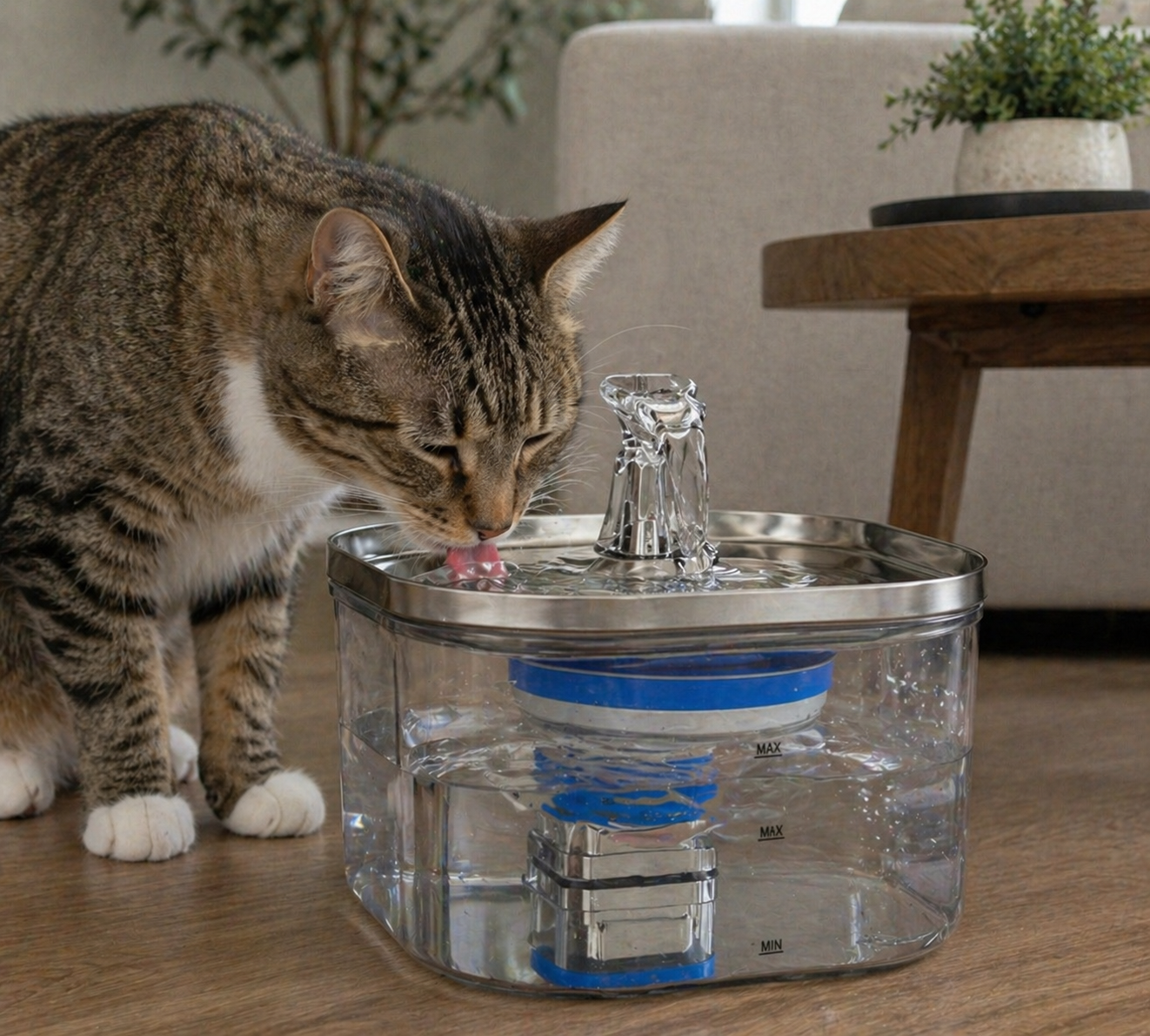 Smart Pet Water Fountain – Stainless Steel