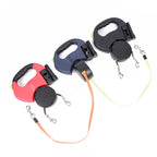 Retractable Dual Dog Leash with Lights