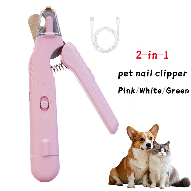 2-in-1 LED Pet Nail Clipper