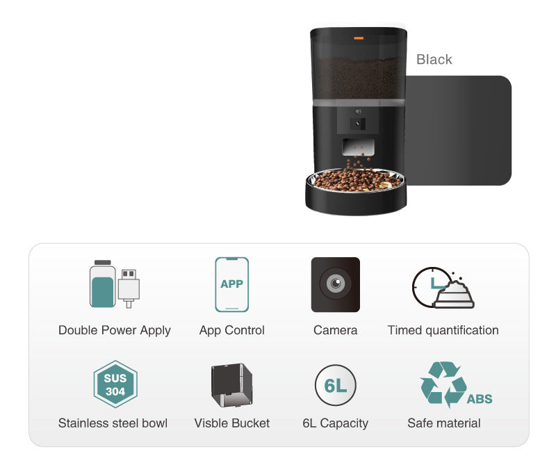 Smart Pet Feeder with HD Video Camera & App Control | Automatic Cat & Dog Feeder